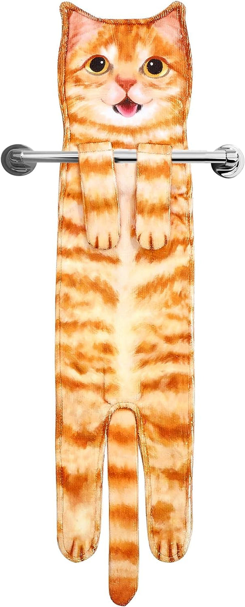Cat Funny Hand Towels for Bathroom Kitchen